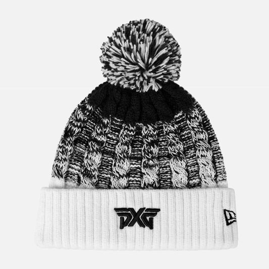 Ombre Knit Pom Beanie - White - PXG Japan