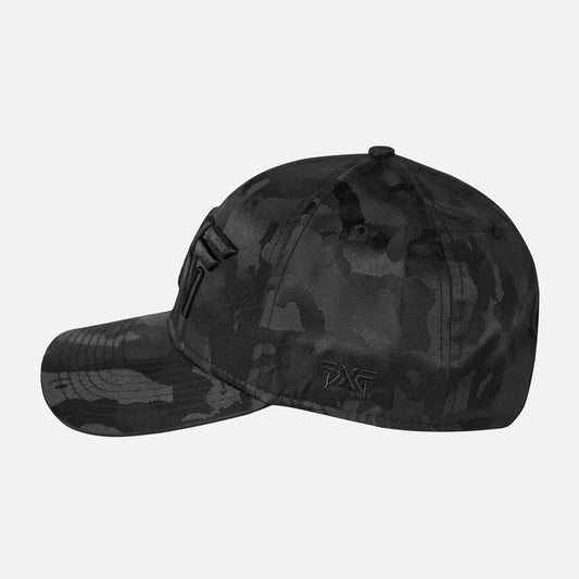 Jacquard Woven Fairway Camo 9FORTY Snapback Cap - Black - PXG Japan