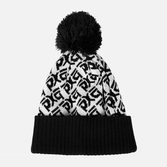 Infinite Logo Jacquard Knit Beanie - Black - PXG Japan