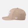 6 Panel Structured Low Crown Snapback - Warm Sand - One Size