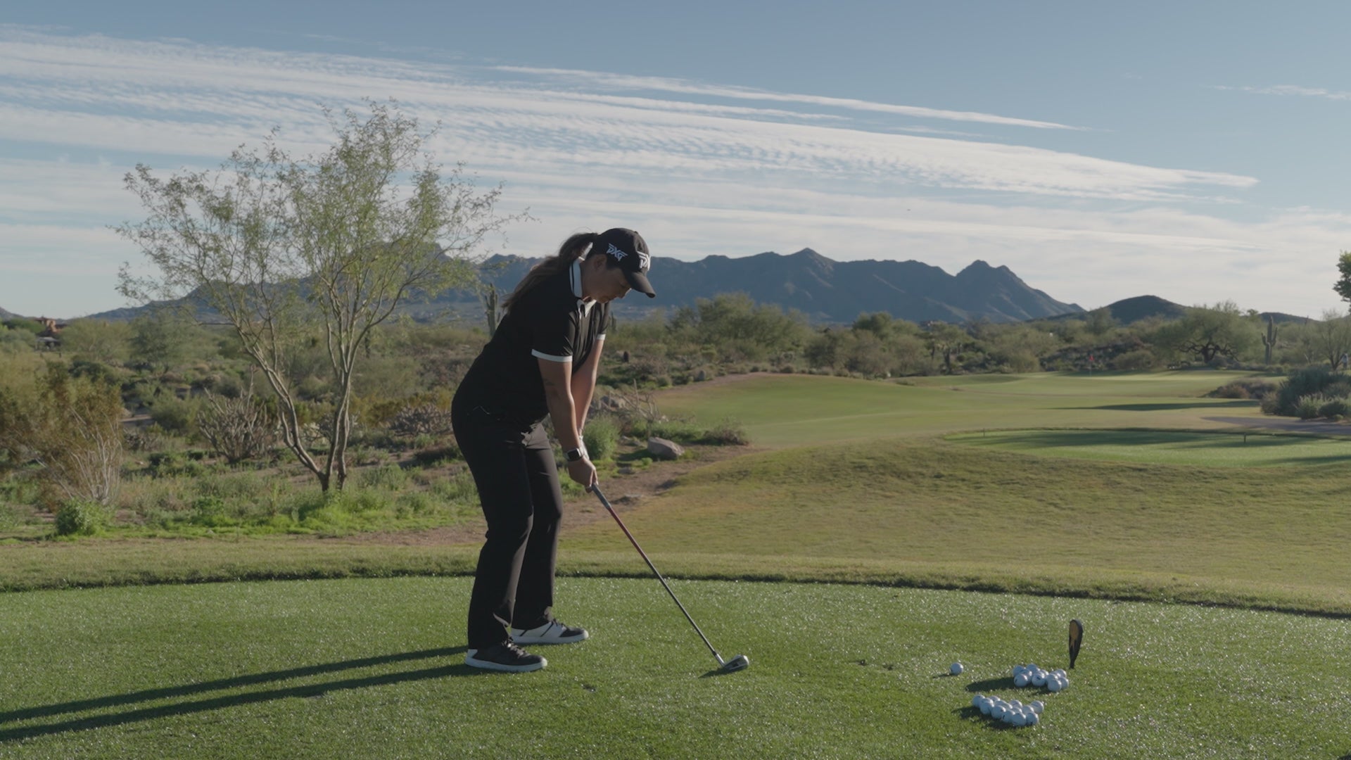 LPGA Pro Tour Mina Harigae and her pro video.